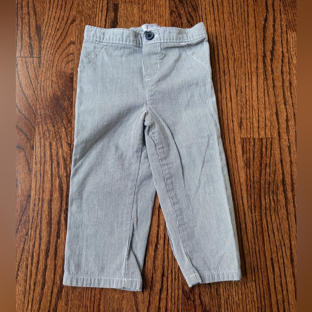 Carter's Baby Boy Navy & White Striped Pants - Size 18 months